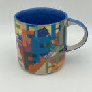 Anthropologie 'F' Lottie Monogram Mug Multicolor EUC