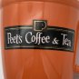 Peet's Coffee & Tea Bright Orange Bodum Mug 12 oz  EUC
