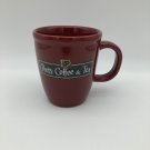 Peet's Coffee & Tea Burgundy Maroon Bodum Mug 12 oz GUC Peet's Coffee & Tea Burgundy Maroon Bodum Mug 12 oz GUC