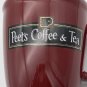 Peet's Coffee & Tea Burgundy Maroon Bodum Mug 12 oz GUC