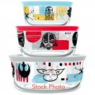 New! Pyrex Star Wars Glass Food Storage 6 pc Set USA NIB