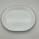 New! Corelle Brilliant Black Platter 12.5" NWOT USA