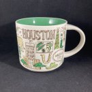 Starbucks Houston Mug 14 oz Been There Series Green Brown 2018 GUC Starbucks Houston Mug 14 oz Been There Series Green Brown 2018 GUC