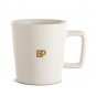 New! Peet's Coffee & Tea Established Mug in Cream Gold Lettering 16 oz NIB