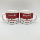 (2) Campbell's Soup Homestyle Mugs 14 oz (1989) EUC Korea