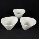 (3) Apilco 2 oz Dipping Condiment Bowls White EUC France