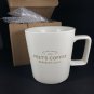 New! Peet's Coffee & Tea Established Mug in Cream Gold Lettering 16 oz NIB