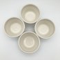 (4) Homer Laughlin Custard Bouillon Cups Maroon Checker Restaurant Ware EUC USA