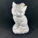 Vintage White Porcelain Cat Lamp Aladdin Giftware L.A. CALIF EUC USA