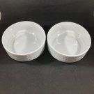 (2) Apilco Apicius Coupe Cereal Bowls Stackable 130 Embossed France EUC