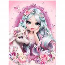 Pink Princess unicorn diamond painting art square drill beading cross stitch 40x50cm