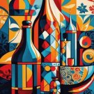 Abstract wine bottle art diamond painting art square drill bead Embroidery  40X50cm