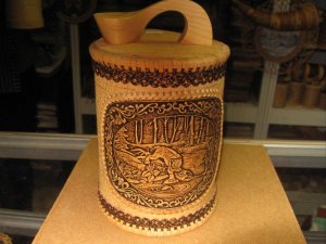 HANDMADE BIRCH BARK ITEMS FROM SIBERIA