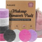 KoKoWill 50 Pack Reusable Makeup Remover Pads Cloth for Facial Cleansing