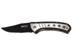 M-Tech USA - Silver / Black Folding Knife