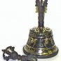 Painted Bell & Djore Set / 6" - Black & Gold (Made in Nepal)