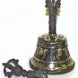 Painted Bell & Djore Set / 6" - Black & Gold (Made in Nepal)