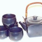 Iron Glaze Square Teapot Gift Set (Handcrafted in Japan)