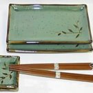 Wild Reed Sushi Plate Gift Set / Handcrafted in Japan