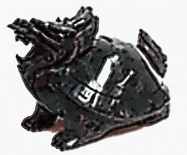 Turtle Dragon Statue ( Dark Green Jade )