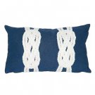 12"x20" Double Knot Lumbar Throw Pillow Navy