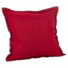20"x20" Whip Stitched Flange Design Throw Pillow Red