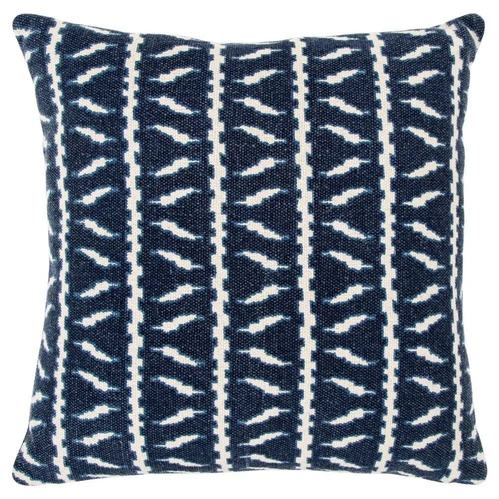 20"x20" Oversize Geometric Poly Filled Square Throw Pillow Navy Blue