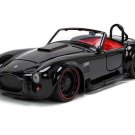 1965 Shelby Cobra 427 S/C Black w/ Matte Black and Red Stripes and Red Interior Diecast 1:24 Scale