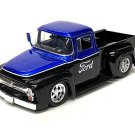 1956 Ford F-100 Custom FORD Black w/ Blue Two-Tone Diecast 1:24 Scale Model