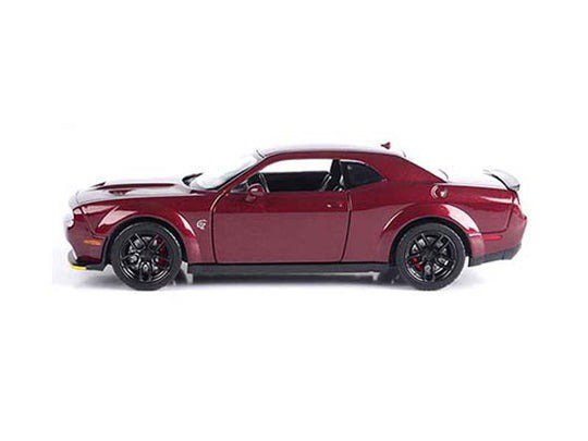 2018 Dodge Challenger SRT Hellcat Widebody Burgundy Metallic Diecast 1:24 Model Car