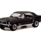 1968 Ford Mustang Coupe He Country Special Stealth Black Diecast 1:64 Scale Model