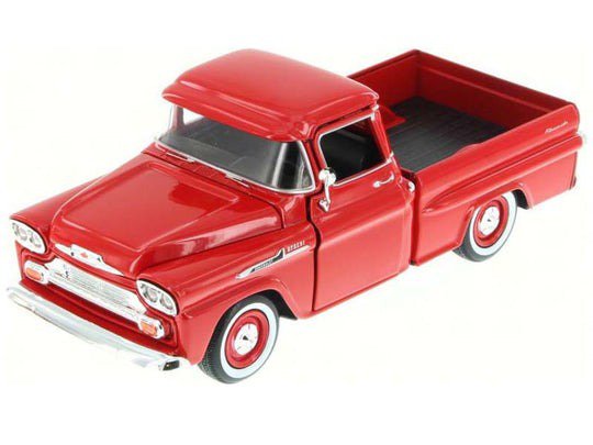 1958 Chevrolet Apache Fleetside Pickup Red Diecast 1:24 Model Truck