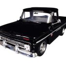 1966 Chevrolet C10 Fleetside Pickup Black Diecast 1:24 Scale Model