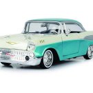 1957 Chevrolet Bel Air Lowrider Two Tone Turquoise Diecast 1:24 Scale Model