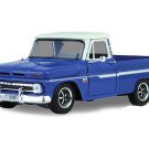 1966 Chevrolet C10 Fleetside Pickup Truck Blue w/ Cream Top 1:24 Diecast Model