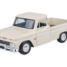1966 Chevrolet C10 Fleetside Pickup Cream Diecast 1:24 Scale Model