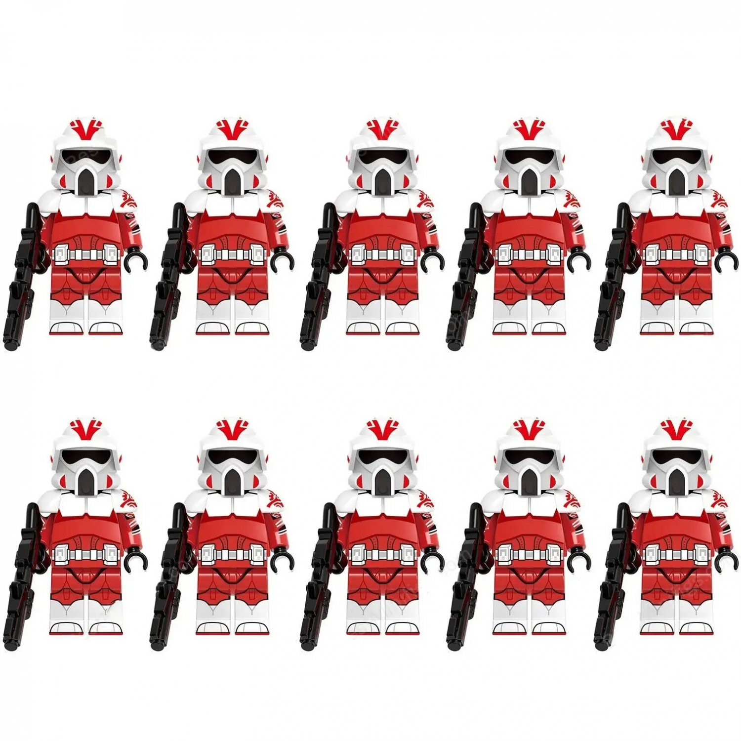 10pcs Star Wars Coruscant Guard ARF Troopers Minifigures Set