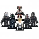 6pcs Star Wars The Bad Batch Hunter Wrecker Omega Imperial Crosshair Minifigures