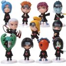 11 Pcs/Set Naruto Akatsuki Mini Figure Uchiha Itachi Madara Konan Hidan Figurine Anime Model Toys