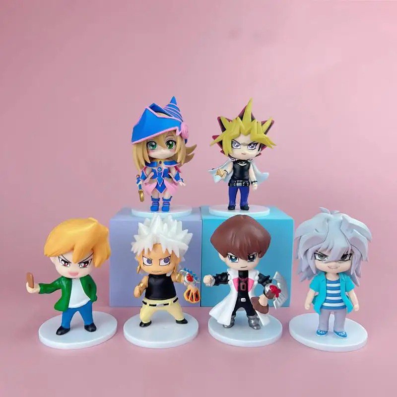 6 Pcs/Set Yu-Gi-Oh ARTFX J Figure 9.5-12cm Yugi Muto Dark Magician Girl Figurine Model
