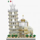 World Famous Architecture Block Italy Leaning Tower Of Pisa Building Bricks Assemble Toy