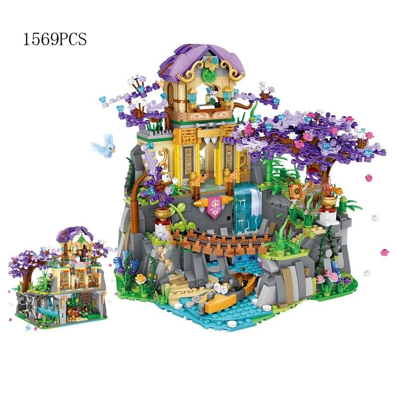 Adventure World Lost Temple Mini Block Castle Model Building Bricks Assemble Figures Toys