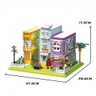 Mini Block Coffee Bookstore Building Bricks Figures Assemble Toys Cafe Shop