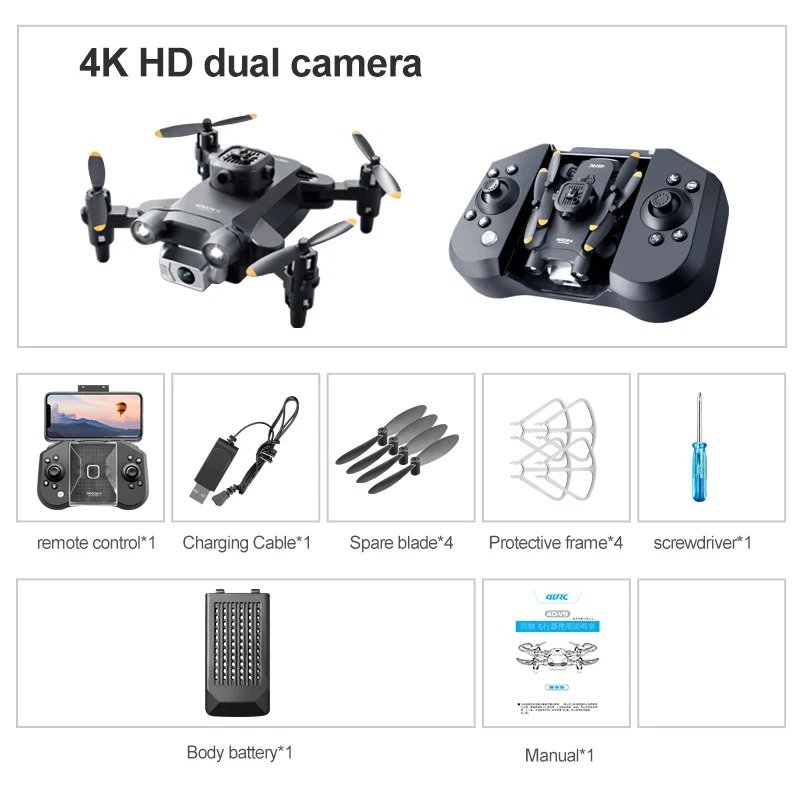 XIAOMI 4DRC V30 Mini Drone HD 4K 1080P Camera FPV RC Five-sided Obstacle Avoidance Black