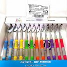 Dental ZIRC Crystal HD Mouth Mirrors Neon 12 Assortment COLOR