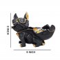 Dashing Dog Showpiece for Home Decor showpiece (7.5 inch)(Resin, Black)