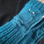 Handmade Owl Hooter Night Bird Knit Fingerless Gloves Mittens