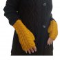 Yellow Handmade Knitted Fingerless Texting Gloves