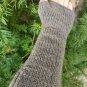 Grey Heather Handmade Fingerless Knit Gloves With Thumb
