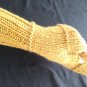 Knit Fingerless Gloves Mittens ArmWarmer Amber Yellow Ombre